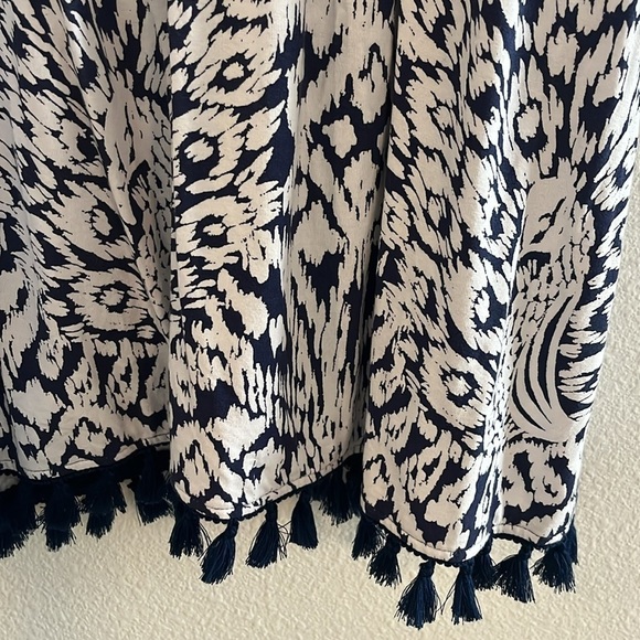 Lilly Pulitzer Pineapple Fringe Romper XS Navy Blue - Picture 6 of 8